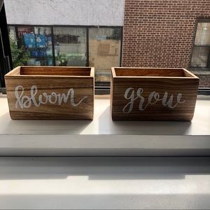 Wood Planters Set(2)